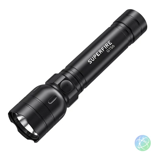 Zseblámpa Superfire GTS6 – 360 lm, USB-C, 7W, 5 mód, 150 m