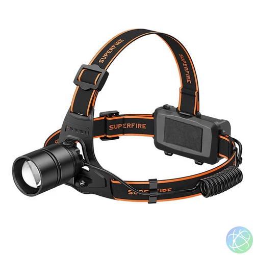 Fejlámpa Superfire HL71 – 500 lm, USB, 5 mód