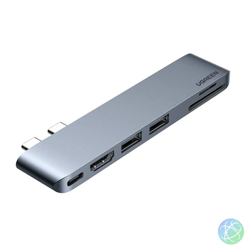 UGREEN CM380 6 az 1-ben USB-C adapter MacBook Air/Pro készülékekhez (szürke)