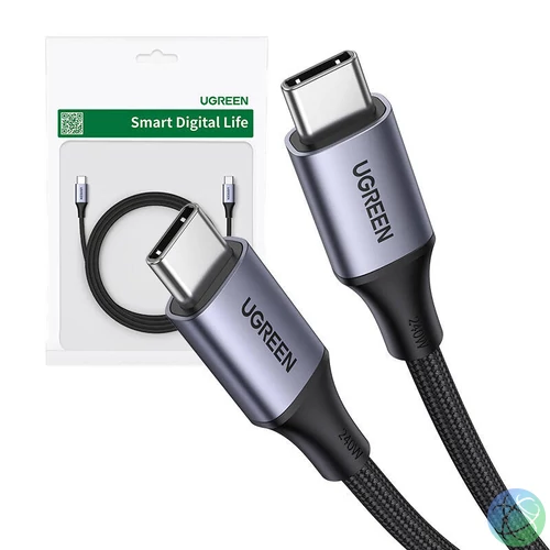 UGREEN US535 USB-C-USB-C kábel, 240W, 2m (fekete)