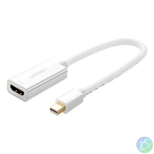 UGREEN MD112 Mini DisplayPort-HDMI adapter/kábel, 1080p, 20cm (fehér)