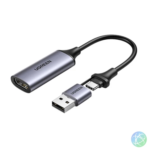UGREEN CM489 HDMI digitális rögzítő kártya, 4K 60Hz, USB + USB-C