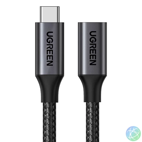 UGREEN US372 USB-C-USB-C Gen2 hosszabbító kábel, 1m (fekete)