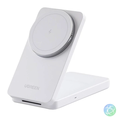 UGREEN W528 2 az 1-ben iPhone/AirPods vezeték nélküli töltő, 20W (fehér)