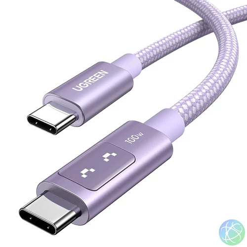 USB-C-USB-C kábel Ugreen Uno L509, 100W, 2m (lila)