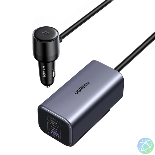 UGREEN EC706 autós töltő, USB + 2x USB-C, 150 W
