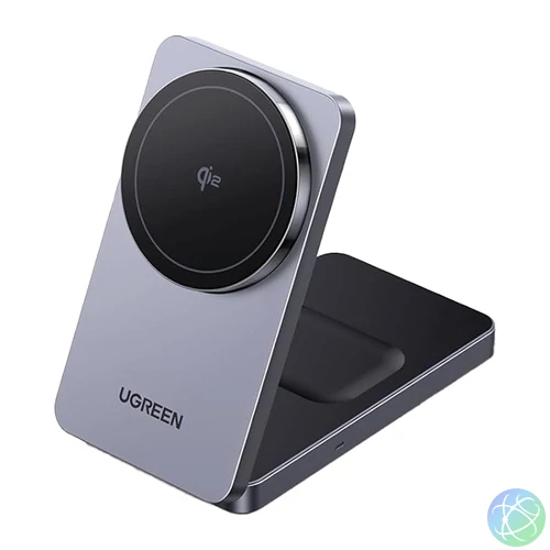 UGREEN W706 mágneses 2 az 1-ben vezeték nélküli töltő, MagSafe W706, 15W (fekete)