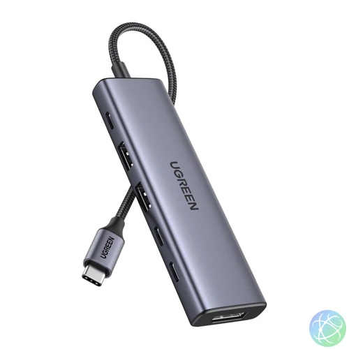 UGREEN CM511 USB-C 6 az 1-ben hub, 3x USB, DisplayPort, 4K 60Hz