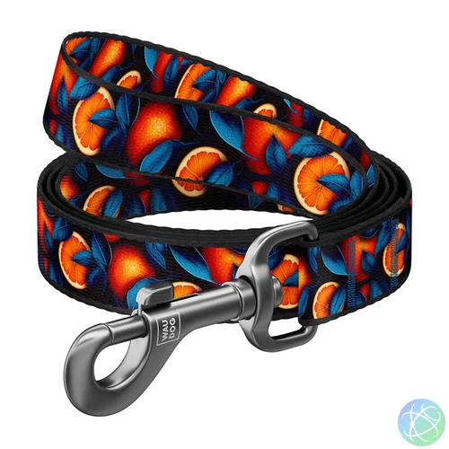 Nylon kutyapóráz, minta ''Narancs'' 122 cm hosszú Waudog