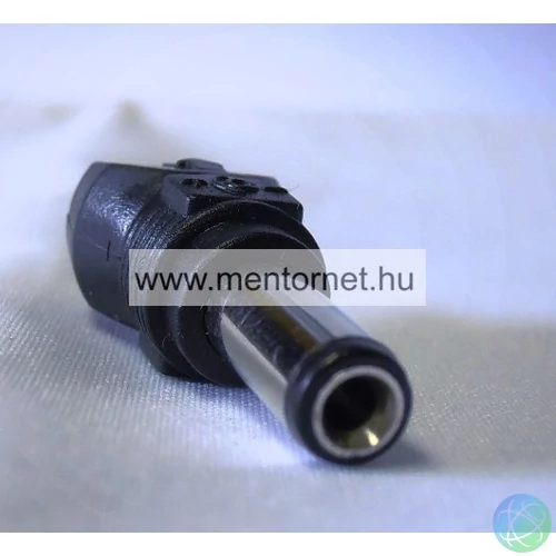 Táp dugó, 5,0*2,1*12mm, szerelhető vég "villás" T120