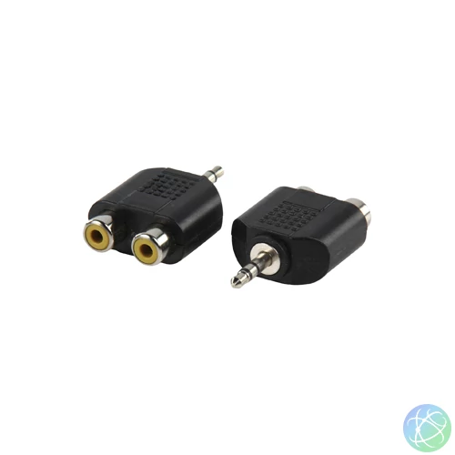 3.5mm stereo dugó - 2*RCA aljzat adapter AC-010 AC 17 ZLA0298 CAGP22940BK 05098