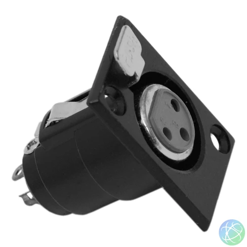 3 pólusú fém XLR beépíthető csatlakozó aljzat anya XLR-3FC 05195