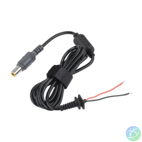 Táp dugó, 5,0*2,1*12mm, szerelhető vég +kábel Lenovo KOM0248