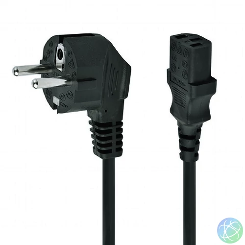 220V-os hálózati táp kábel, 1,5m - 2.0 méter (PC-186-VDE / CE-021) IEC C13 