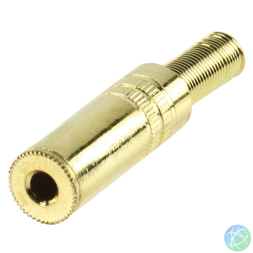 JC-131 3,5 mm sztereó lengő aljzat, fém burkolattal, törésgátlóval