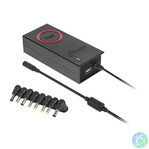 Univerzális hálózati töltő notebookokhoz, 15-20V 90W 8 féle csatlakozóval