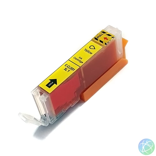 CLI-551XL Y festékpatron, utángyártott, sárga, nagy kapacitású
