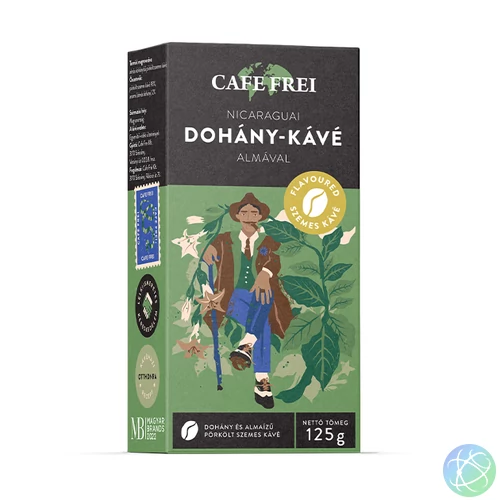 Nicaraguai dohány ízesítésű kávé, pörkölt, szemes, 125 g