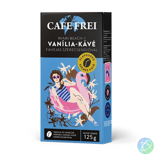 Miami vanília ízesítésű kávé fahéjjal és szerecsendióval, pörkölt, szemes, 125 g
