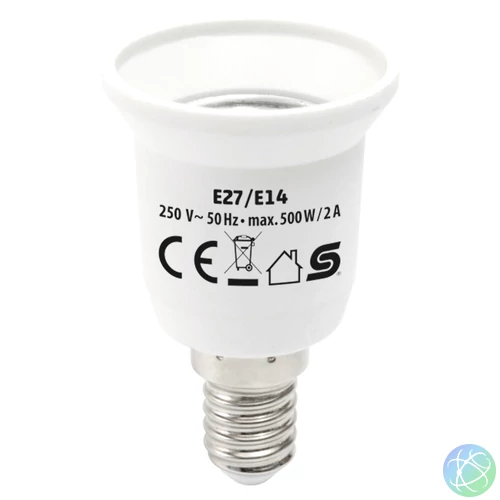 E14 foglalatról E27 izzóra átalakító adapter