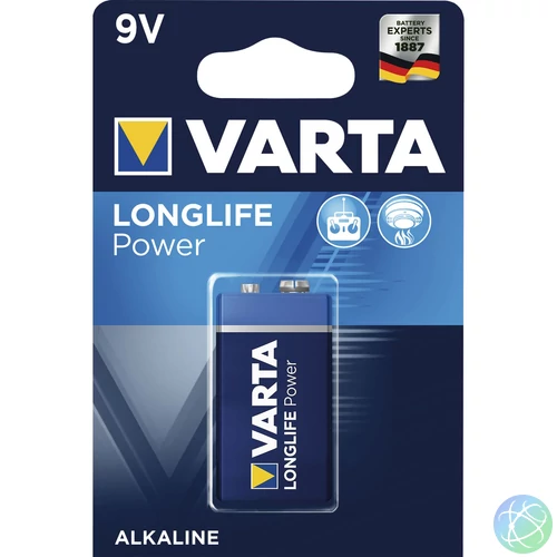 9V 6LR61 E LR22 Longlife Power tartós elem 4922 121 411