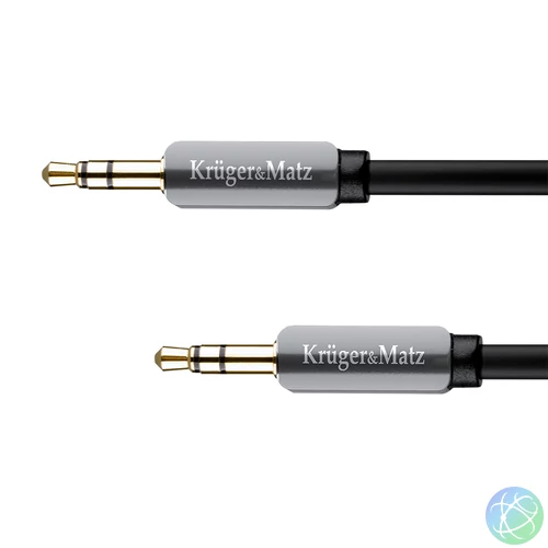 3.5 mm sztereó prémium jack kábel, apa - apa, 1.0 m