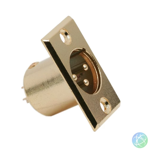 3 pólusú fém XLR beépíthető csatlakozó aljzat apa G-05198