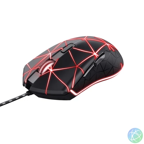 GXT 133 Locx RGB LED-es, vezetékes optikai gamer egér, 4000 dpi, fekete
