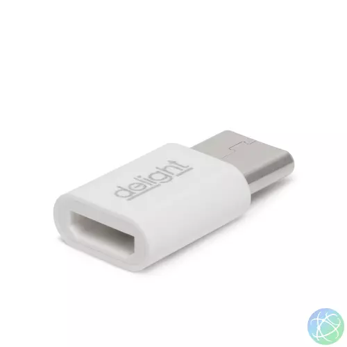 USB adapter 2.0 A micro anya - USB Type-C apa átalakító Delight 55448C