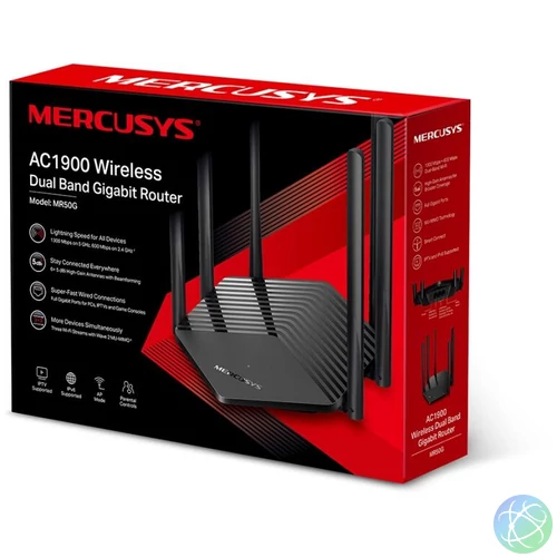 Mercusys MR50G AC1900 vezeték nélküli kétsávos Gigabit router