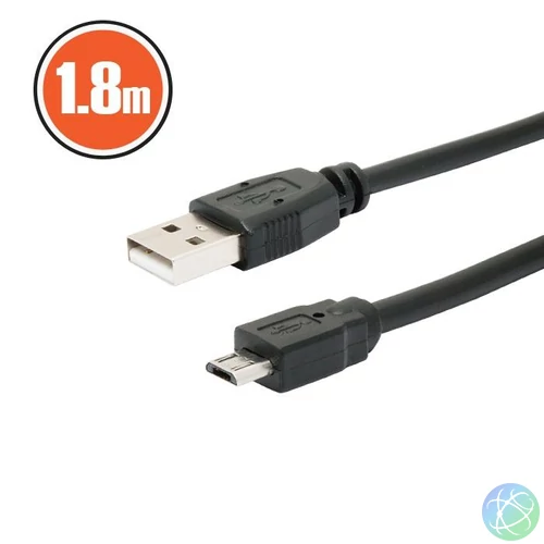 USB kábel 2.0 A apa - micro B 5pin apa 1,8m
