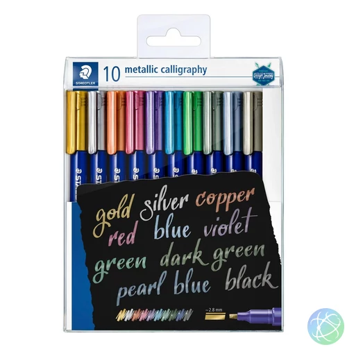 Design Journey Metallic Calligraphy kalligrafikus marker készlet, 10 metál szín