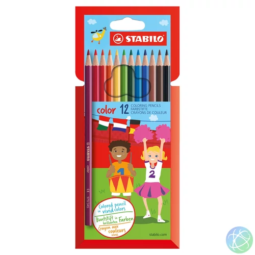 Color színes ceruza készlet, hatszögletű, 12 szín