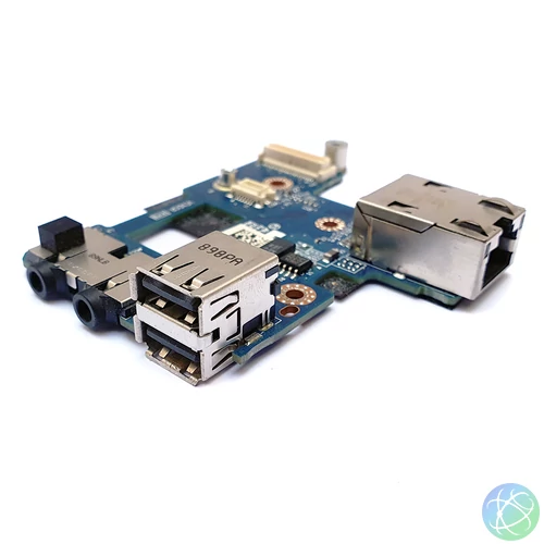 Használt notebook alkatrész, Dell LS-3803P USB/Ethernet/Audio port panel, Latitude E6400