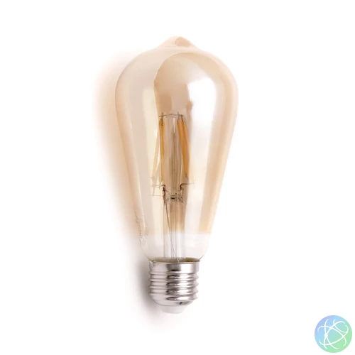 LED izzó, E27, longtip gömb, filament (T64), 6 W, 540 lm, meleg fehér (2700 K), F