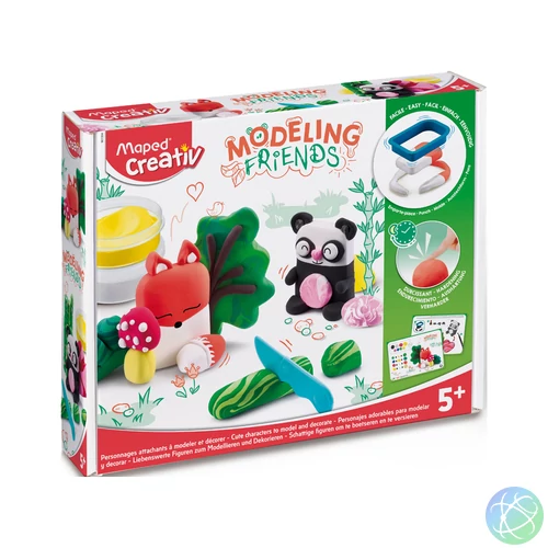 Modellező gyurma készlet, levegőre száradó, MAPED CREATIV, "Modeling Friends Cute", cukiság