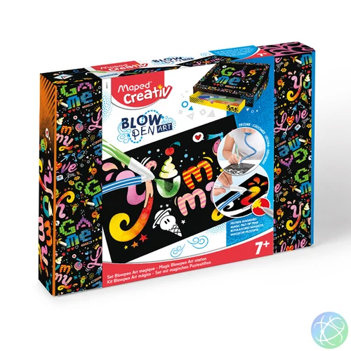 Fújós filctoll készlet, MAPED CREATIV, "Blow pen Art", varázslat