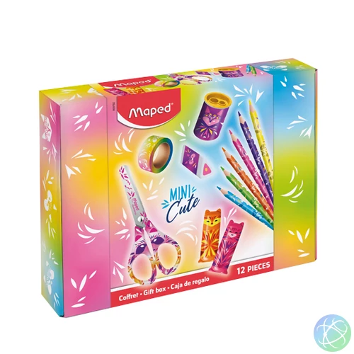 Mini Cute 12 darabos színezőkészlet ajándékdobozban