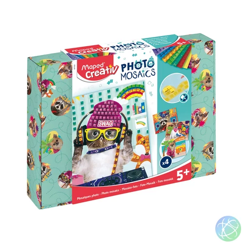 Mozaikos képkészítő készlet, MAPED CREATIV, "Cool Animals", menő állatok