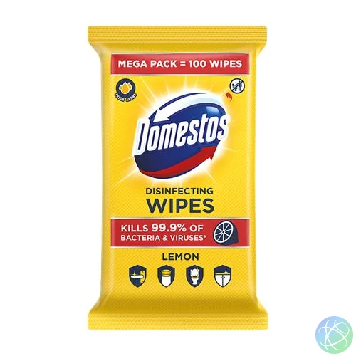 Nedves törlőkendő, 100 db, DOMESTOS "XXL citrus"