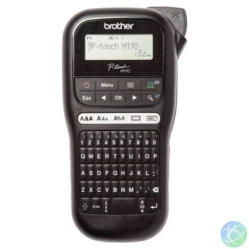 P-Touch PT-H110 elektromos feliratozógép, kézi, QWERTY billentyűzet, LCD kijelző, TZe szalagos