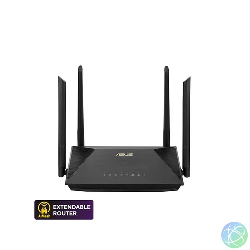 RT-AX1800U vezeték nélküli router, 1800Mbps, Gigabit WAN, WiFi 6, fekete