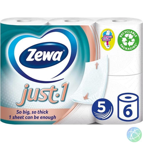 Just1 toalettpapír, 5 rétegű, kistekercses, 6 tekercs