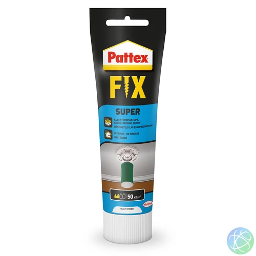 Pattex Super Fix építési ragasztó, 50 g, tubusos, fehér