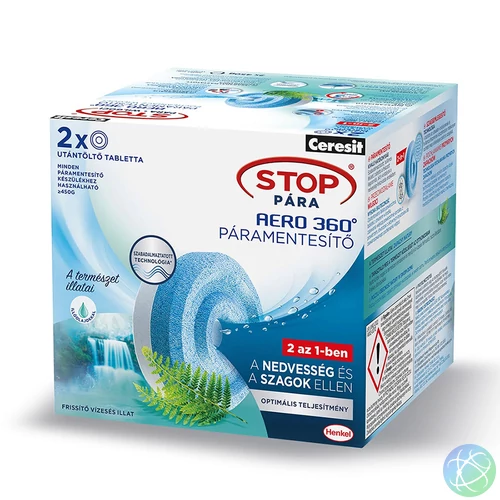 Ceresit Stop Pára aromaterápiás utántöltő tabletta, frissítő vízesés, 2 db