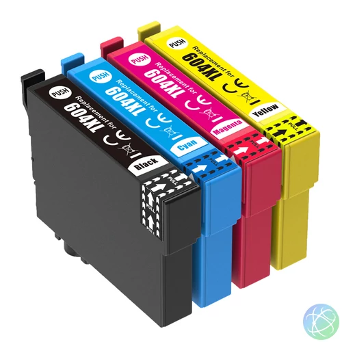 604XL multipack (C13T10H64010) utángyártott festékpatron csomag, Bk+C+M+Y