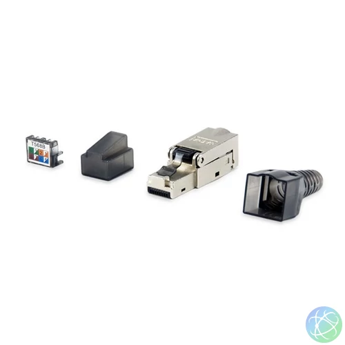 RJ45 szerszám nélkül szerelhető csatlakozó - Cat6a FTP