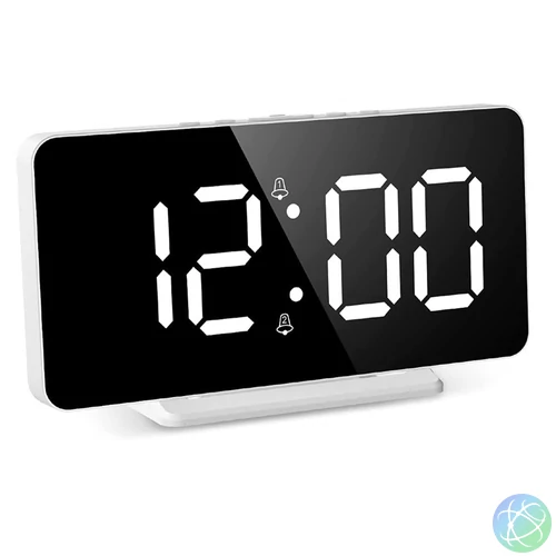 DC-220-W fehér digitális asztali ébresztőóra