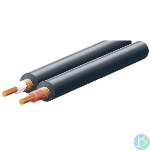 KN 6 árnyékolt vezeték minőségi jelátvitelhez , 2 ér, 0,08 mm2, fekete