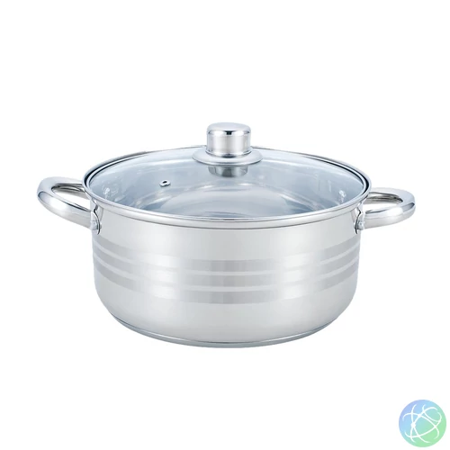 KT-217 5,5 L-es fazék fedővel, 24cm-es konyhai lábas